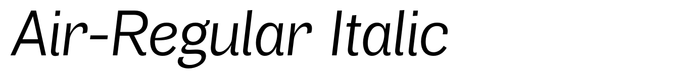 Air-Regular Italic